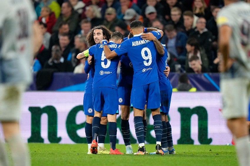 Chelsea en celebración de gol