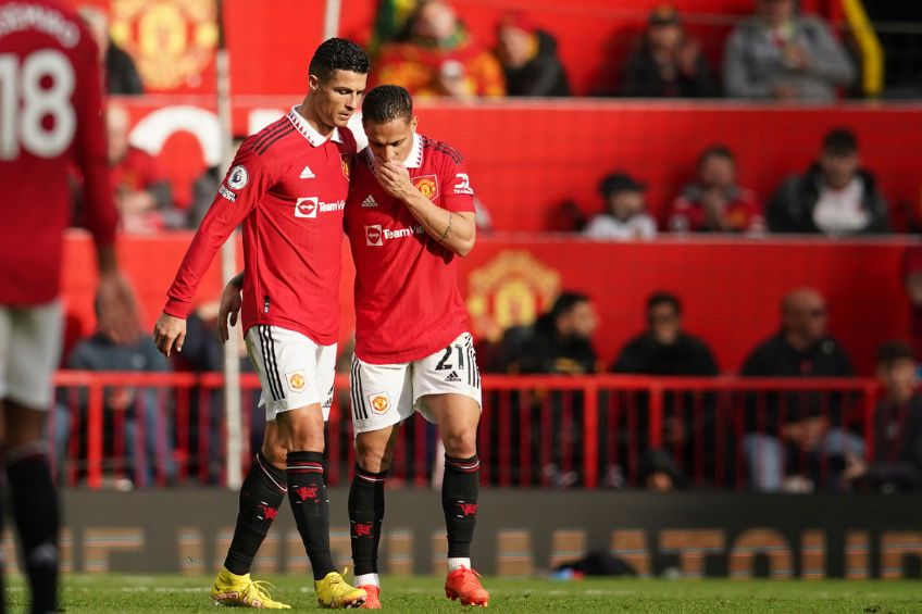 Cristiano Ronaldo durante un partido del Manchester United