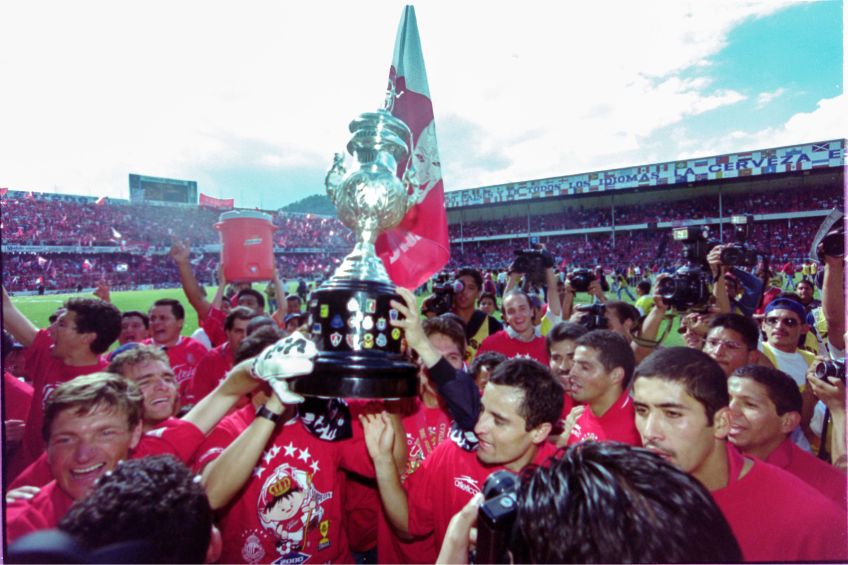 Jugadores del Toluca tras ser Campeones