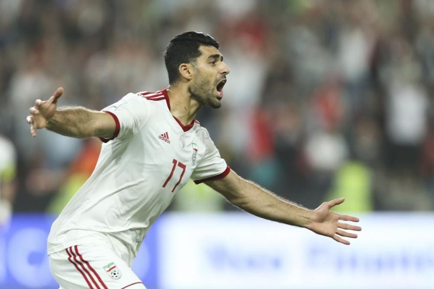 Medhi Taremi durante un partido de Irán