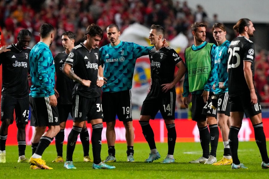 Jugadores de la Juventus tras un partido