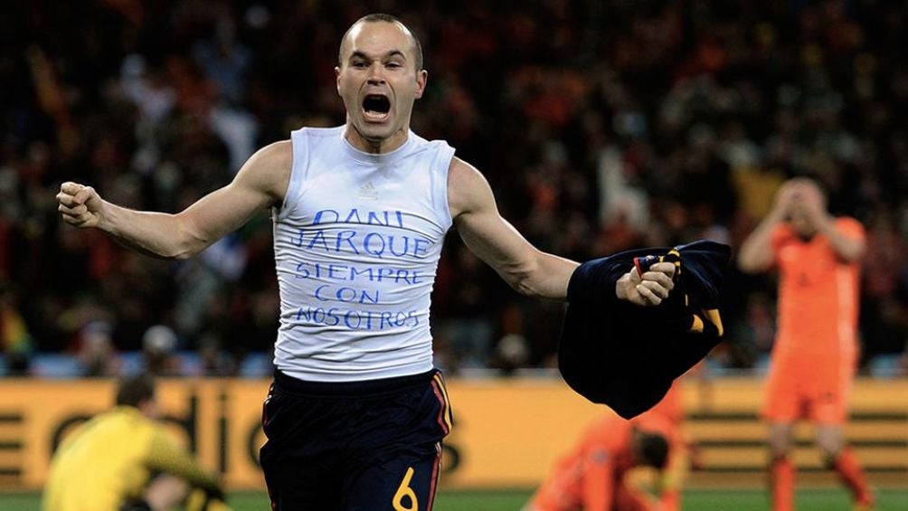 Andrés celebra el gol del Mundial en 2010