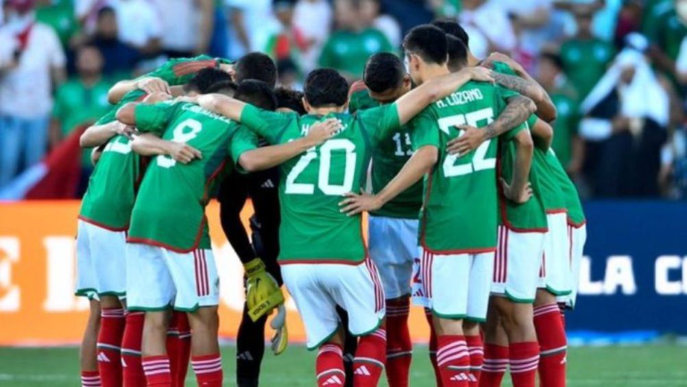 Selección Mexicana previo a un partido 