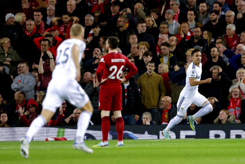 Leeds United venció 1.2 al Liverpool en Anfield