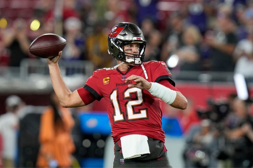 Tom Brady durante un partido de los Buccaneers