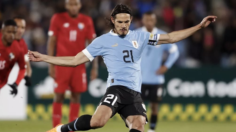 Cavani en un amistoso ante Panamá