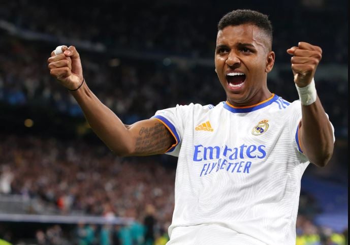 Rodrygo, en festejo de gol