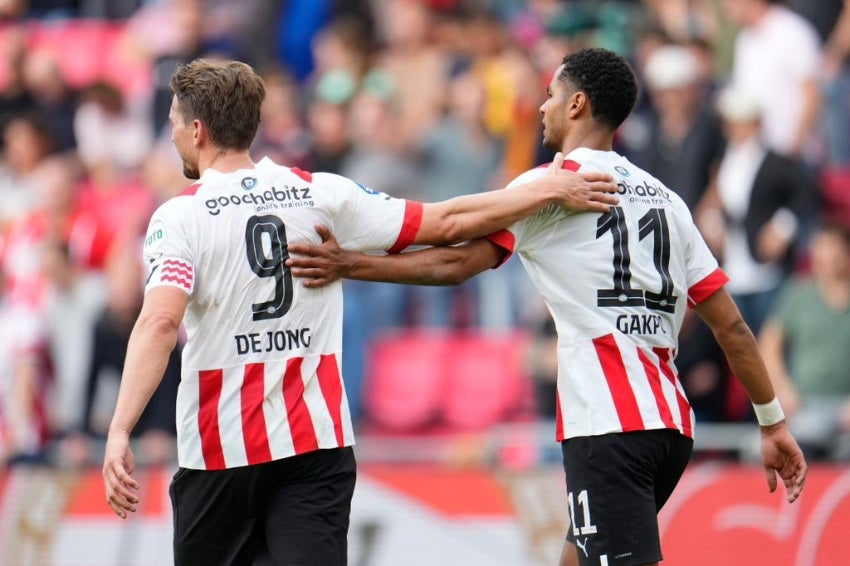 PSV en celebración de gol