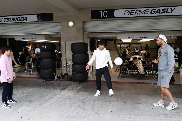 Se echó una cascarita previo al GP de México