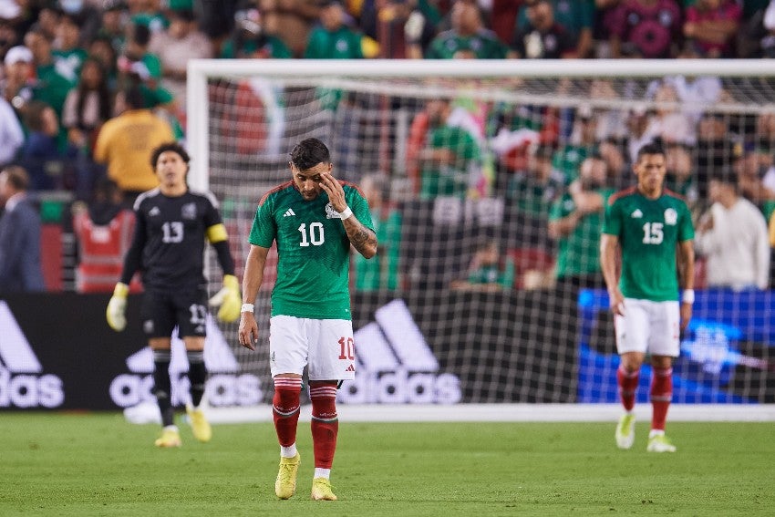 Tricolor en un partido previo a la Copa del Mundo