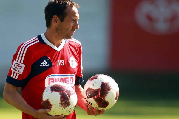 John Van't Schip en entrenamiento 