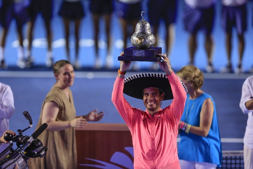 Rafa Nadal en el último abierto mexicano