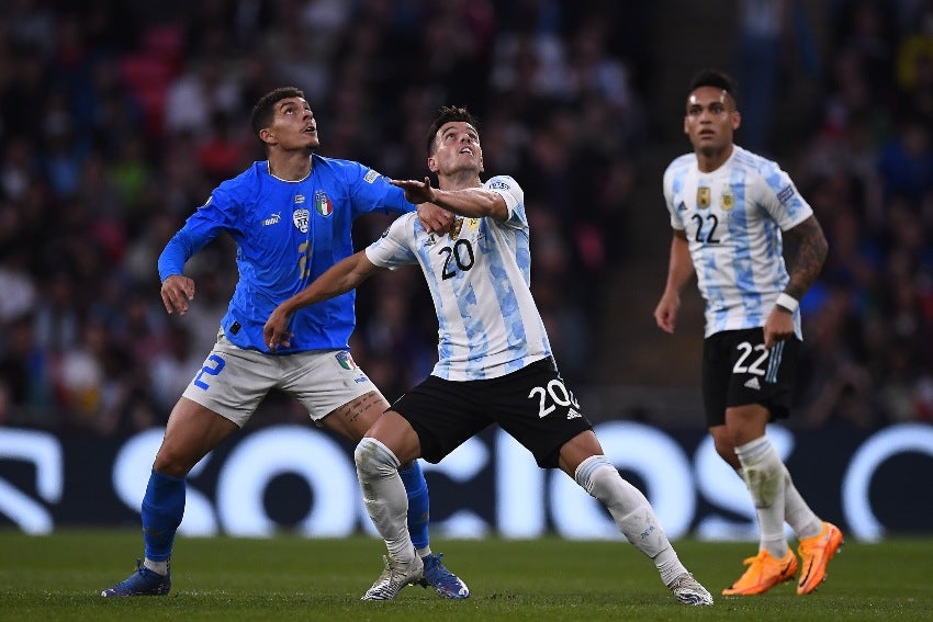 Lo Celso en un partido de Argentina 