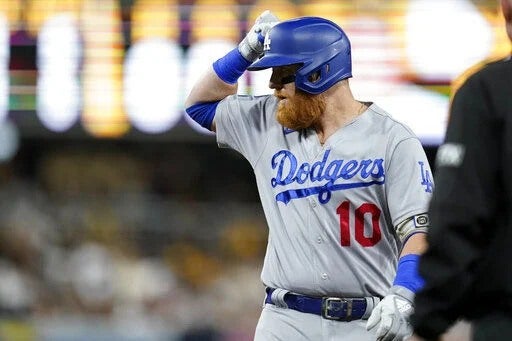 Justin Turner en acción con Dodgers