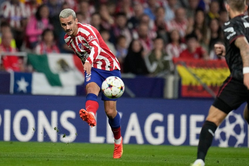 Griezmann en un partido del Atleti en Champions