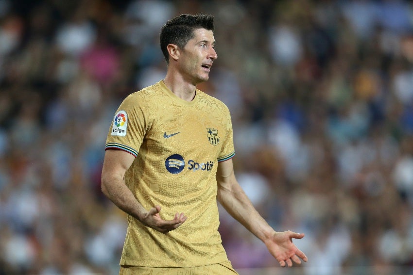 Lewandowski en un partido del Barcelona