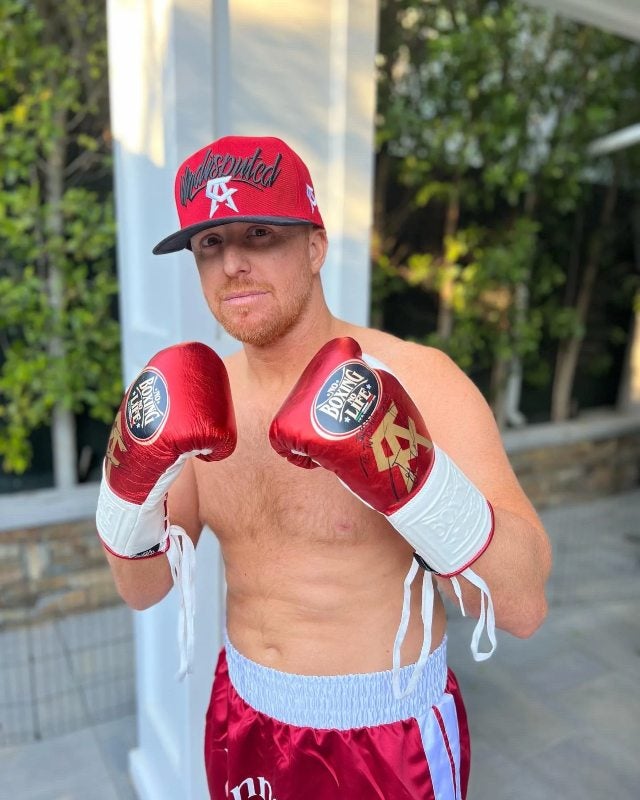 Justin Turner disfrazado como Canelo Álvarez