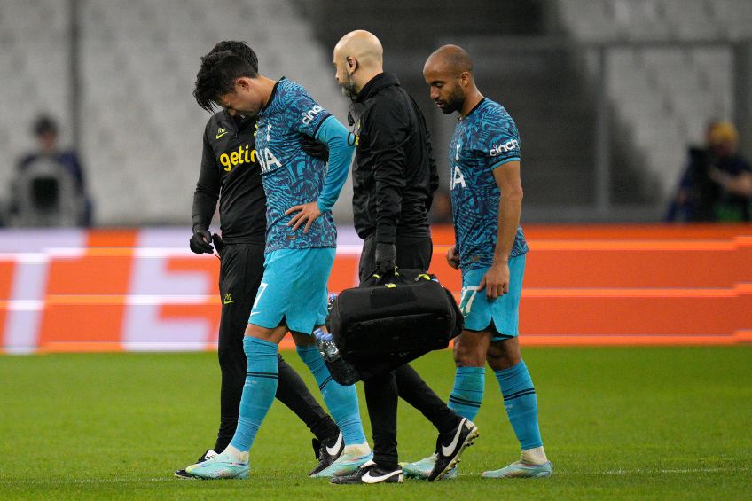 Heung Min Son durante un partido del Tottenham