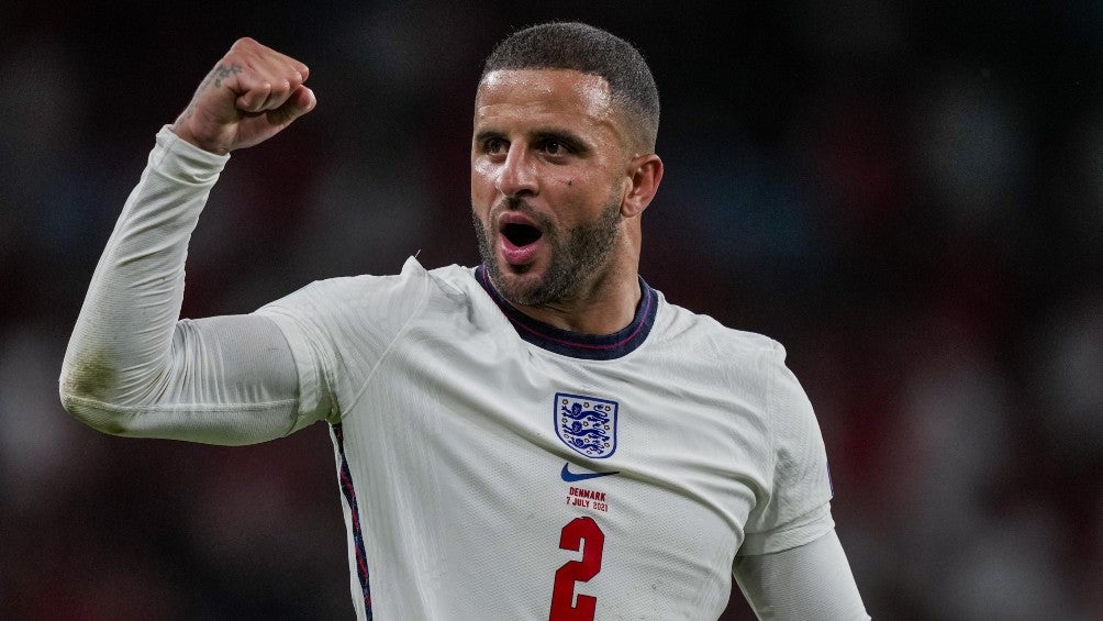 Kyle Walker durante un partido con Inglaterra