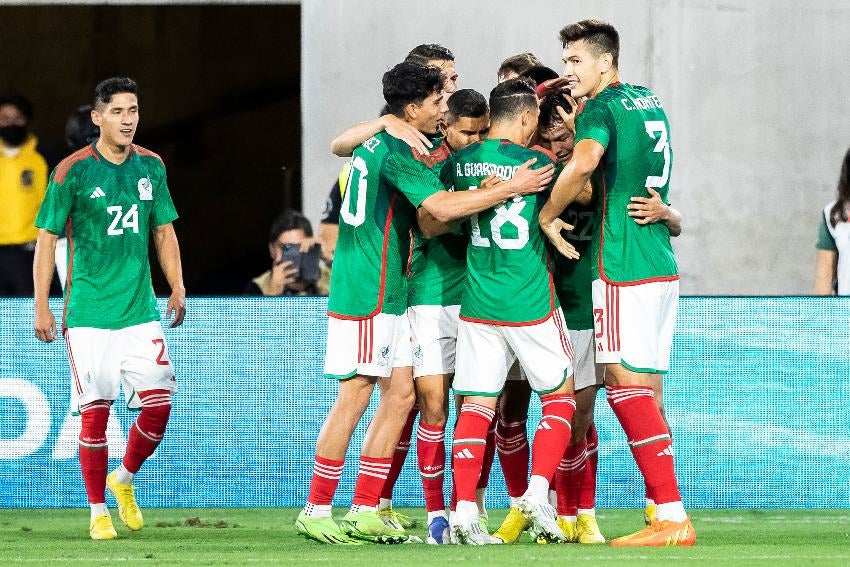 Selección Mexicana en un partido 