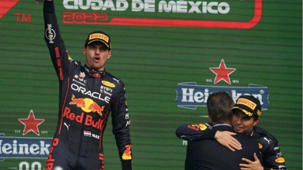 Checo y Max en el Gran Premio de la CDMX