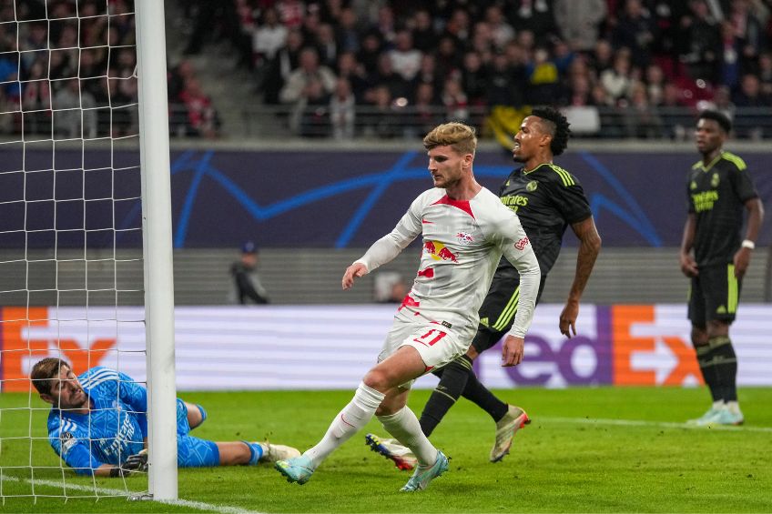 Timo Werner durante un partido del Leipzig