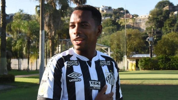 Robinho con Santos de Brasil