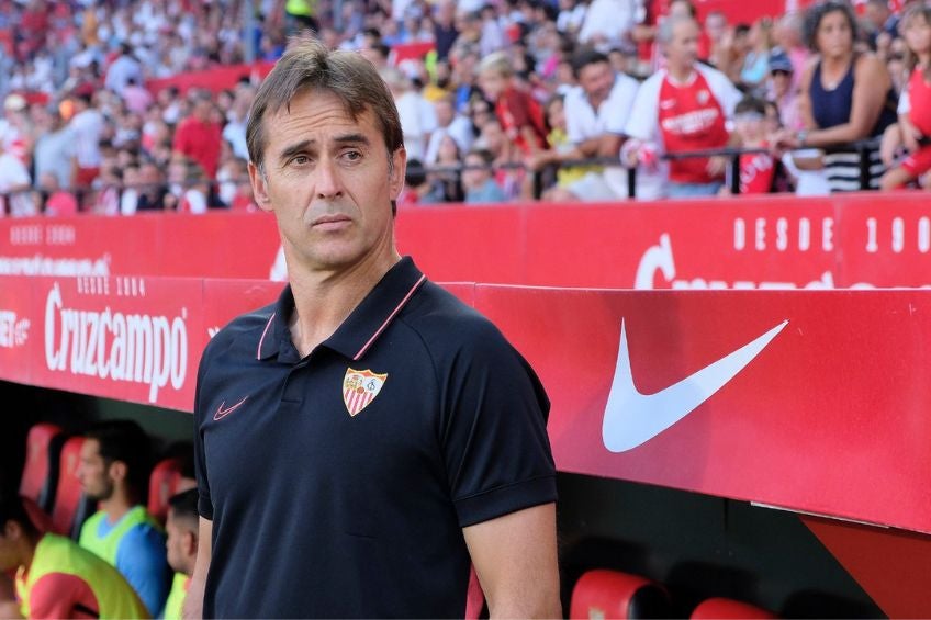 Julen Lopetegui previo a un partido del Sevilla