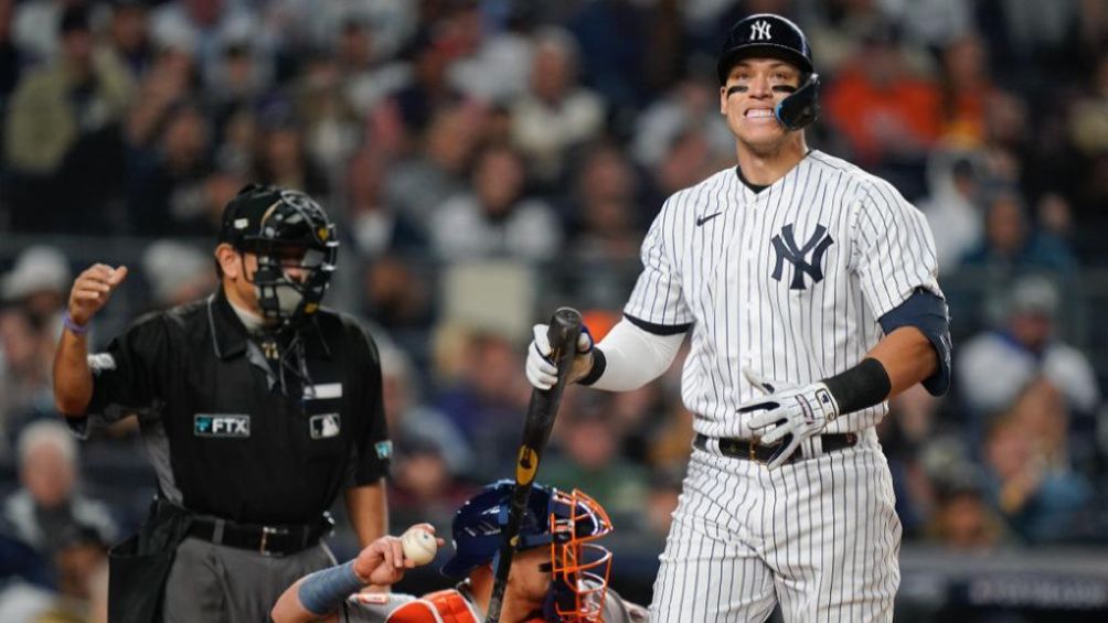 Aaron Judge durante un partido con los Yankees