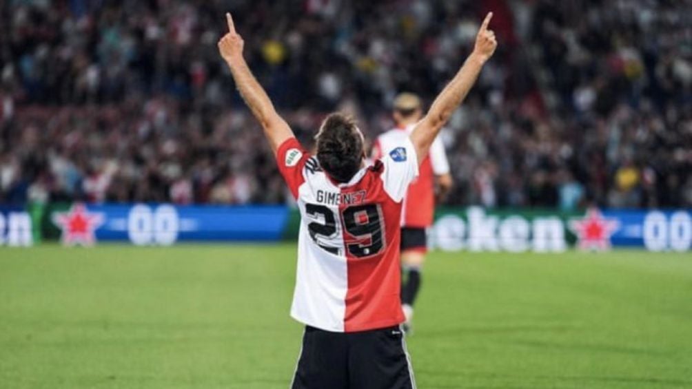 Giménez con el Feyenoord