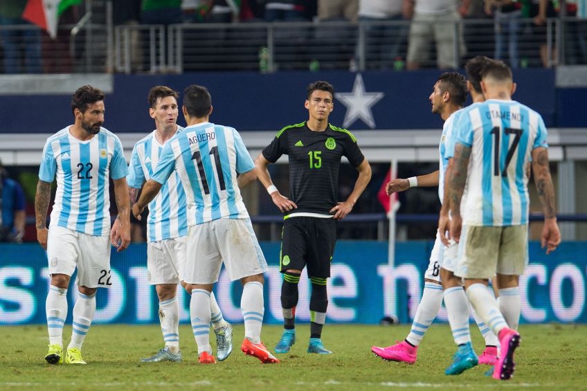 Jugadores de Argentina tras un partido