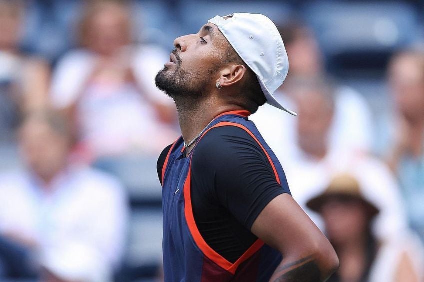 Nick Kyrgios durante un partido de tenis