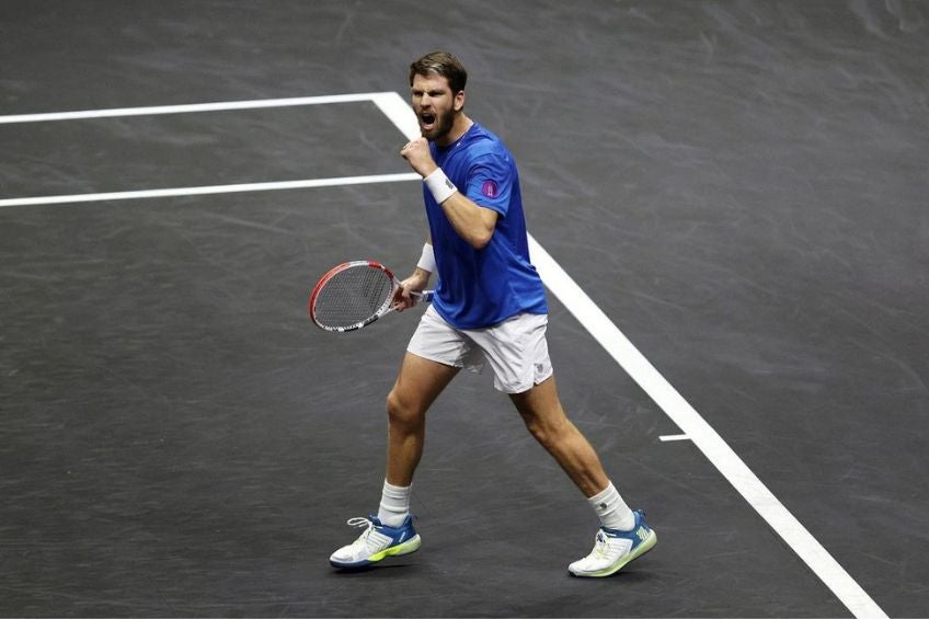 Cameron Norrie durante un partido de tenis