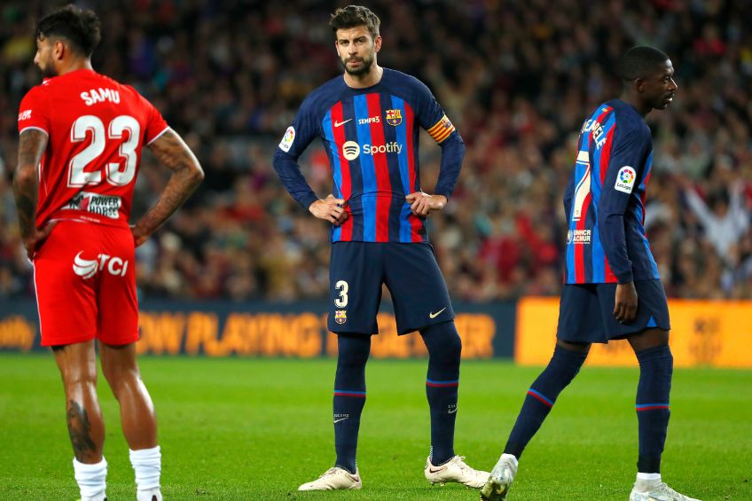 Gerard Piqué durante un partido del Barcelona