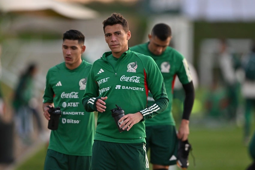 Moreno en entrenamiento con México