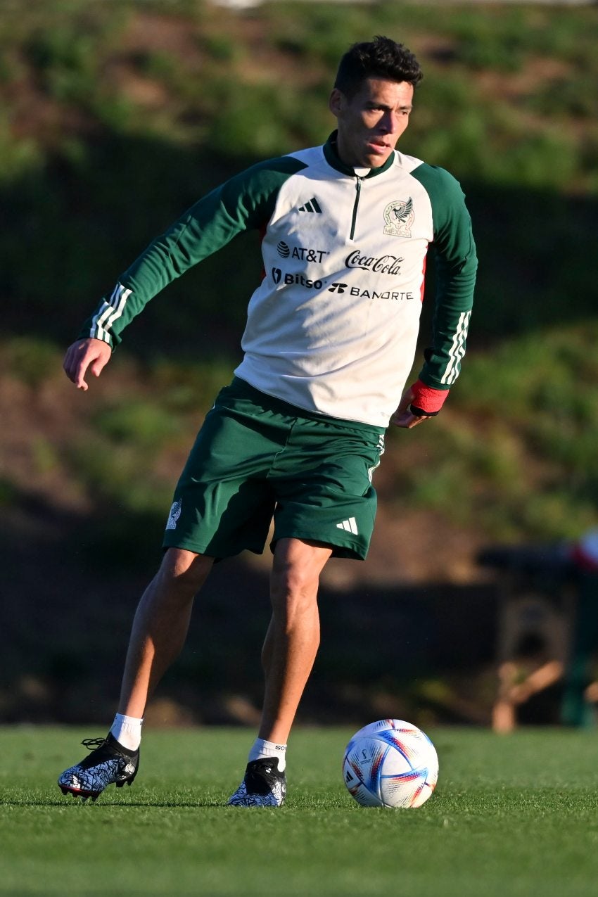 Moreno en entrenamiento con México