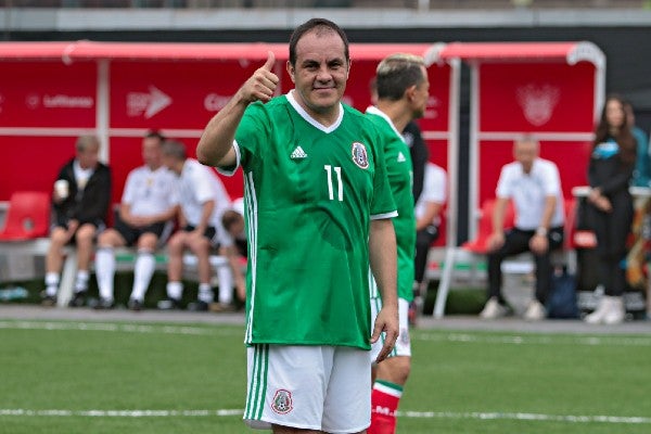 Cuauhtémoc Blanco en partido de Leyendas Las Revanchas entre México y Alemania