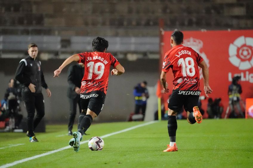 Jugadores del Mallorca durante un partido