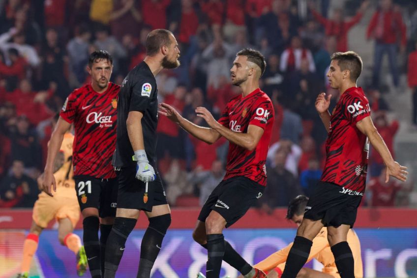 Jugadores del Mallorca durante un partido