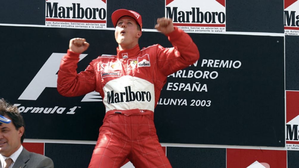 Schumacher festeja el campeonato del 2003