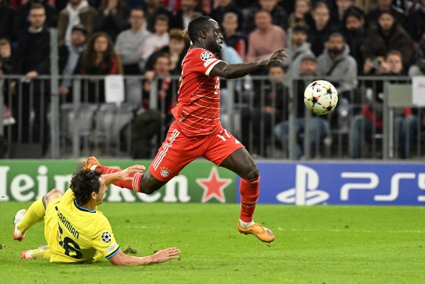 Mané en un juego del Bayern Múnich