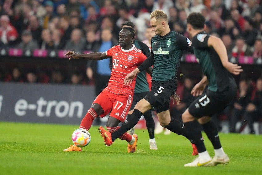 Mané en un juego del Bayern Múnich