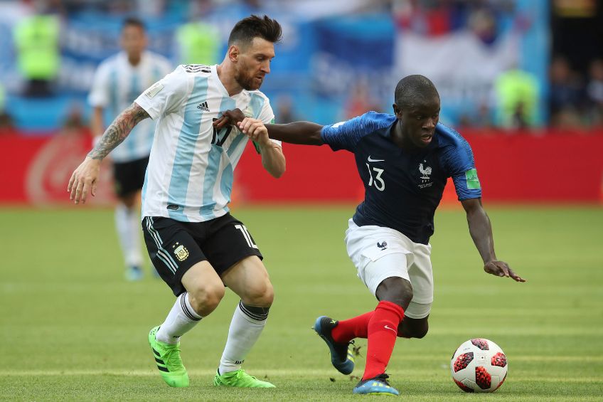 Lionel Messi durante un partido de Argentina