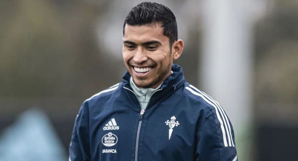 Orbelín Pineda entrenando con el Celta