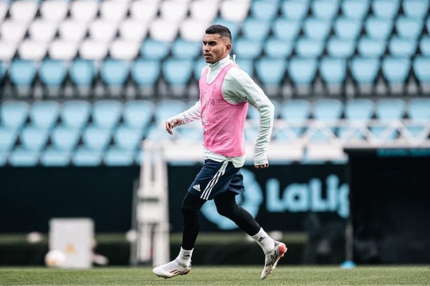 Orbelín Pineda entrenando con el Celta de Vigo