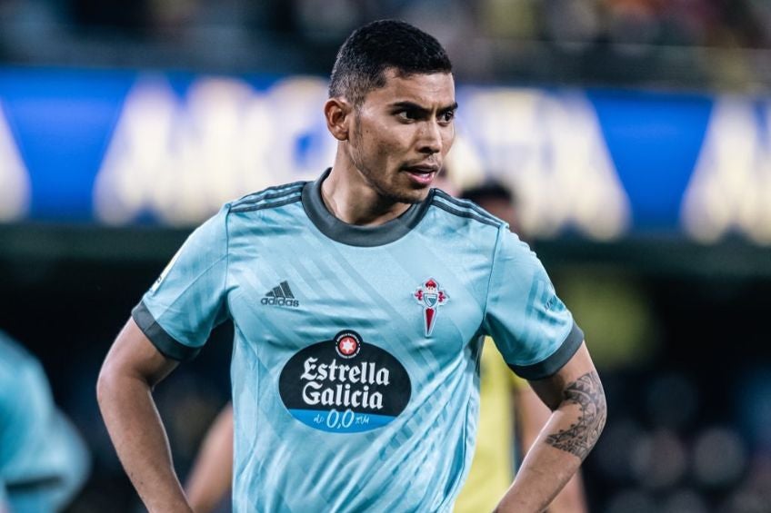 Orbelín Pineda durante un partido del Celta de Vigo