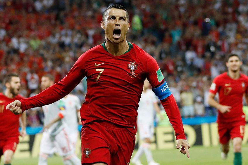 Cristiano Ronaldo festejando un gol