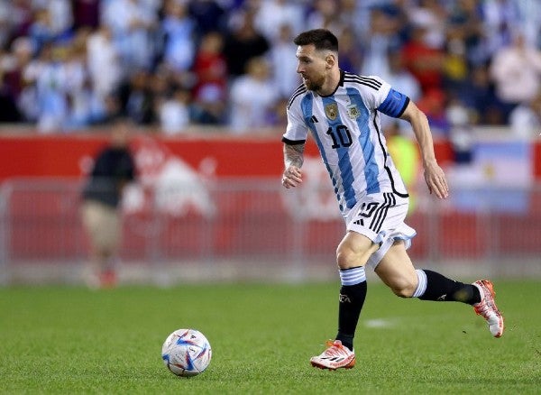 Messi durante partido con Argentina