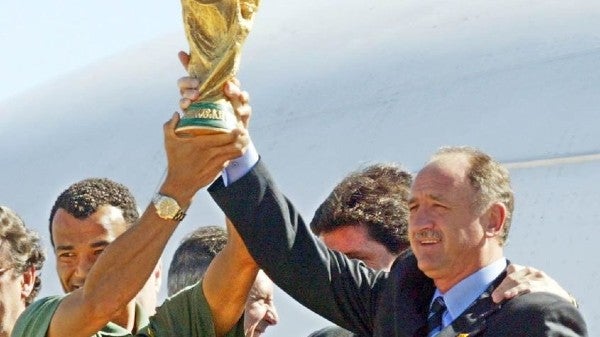 Luiz Felipe Scolari celebra con Brasil