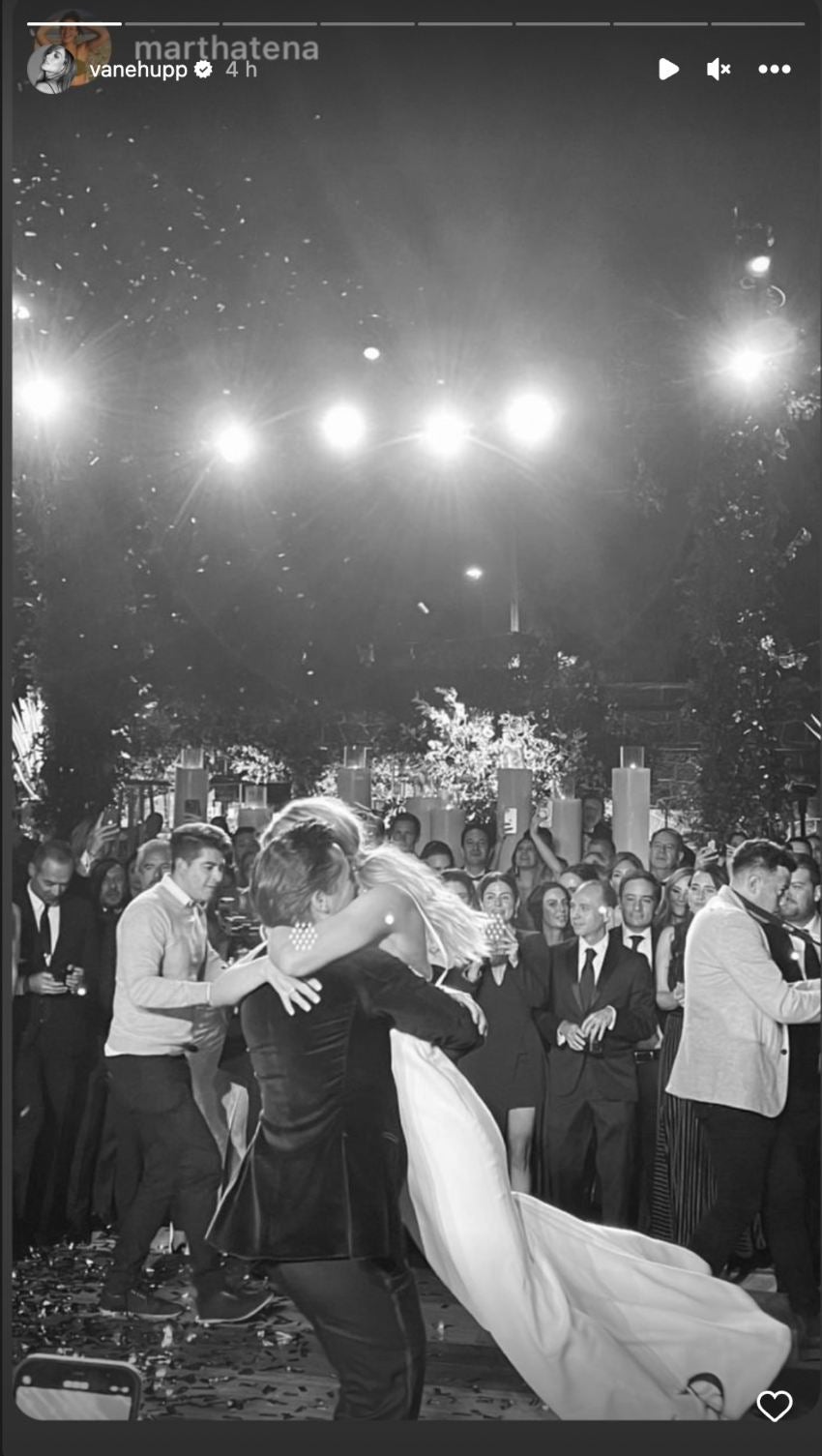 Vanessa Huppenkothen en su boda